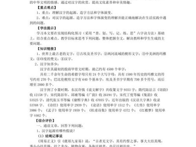 汉字文化教案设计