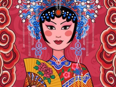 京剧绘画手绘
