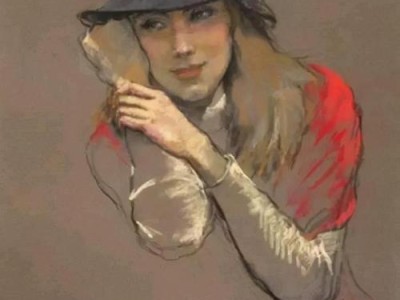 妖娆与天真的交响美国画家笔下的美女色粉画