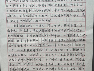 惩戒教育议论文800字十篇